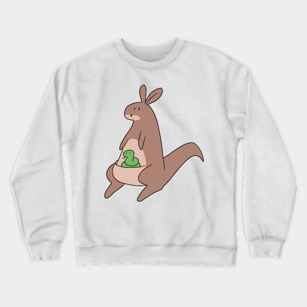 Kangaroo and Snake Crewneck Sweatshirt by saradaboru